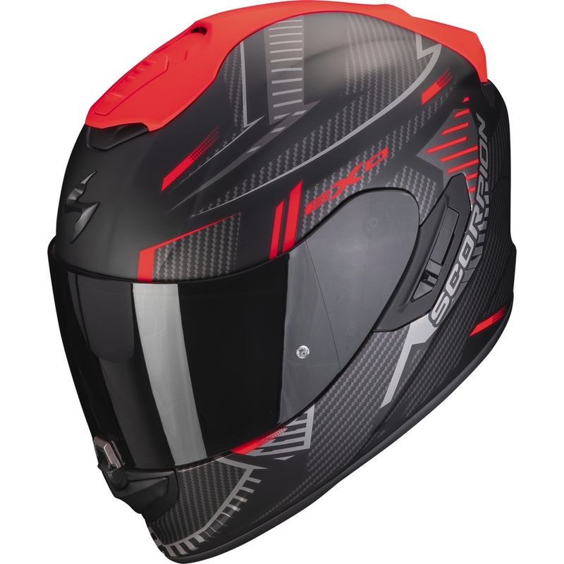 Integrální přilba na motorku Scorpion EXO-1400 EVO Air Shell černo-červená matná