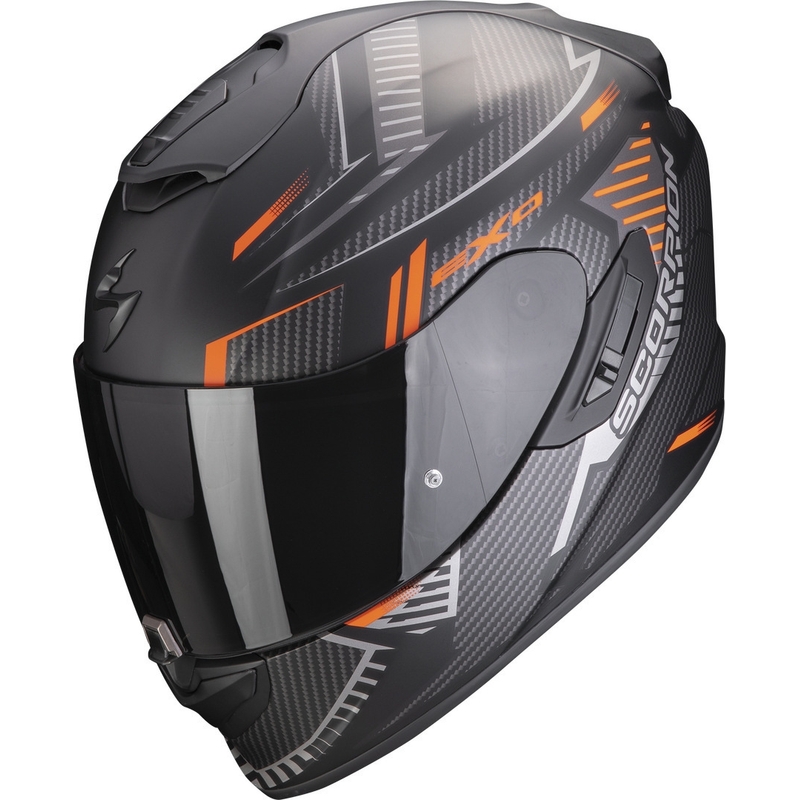 Integrální přilba na motorku Scorpion EXO-1400 EVO Air Shell černo-oranžová matná