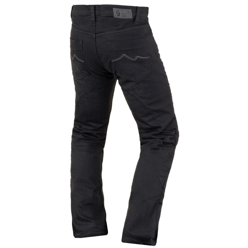 Jeansy na motorku SCOTT Denim Stretch černé