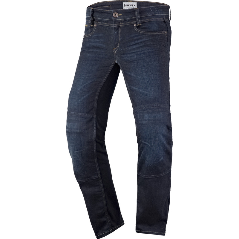 Dámské jeansy na motorku SCOTT Denim Stretch modré