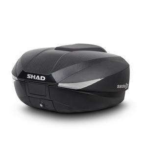 Vrchní kufr na motorku SHAD SH58X karbon se zámkem PREMIUM a opěrkou