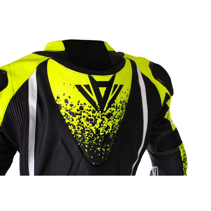 Kombinéza na motorku RSA GT2 černo-bílo-fluo žlutá výprodej