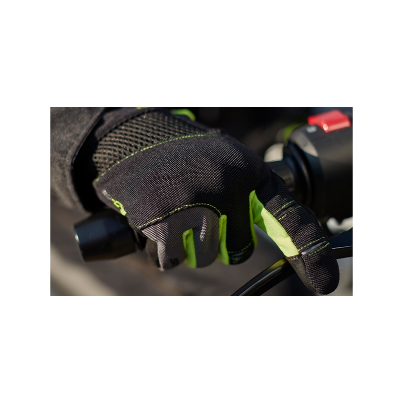 Rukavice na motorku SEVENTY DEGREES SD-C48 černo-fluo žluté