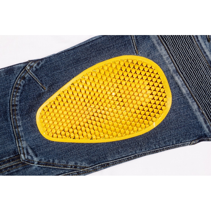 Jeansy na motorku Ayrton 505 seprané modré