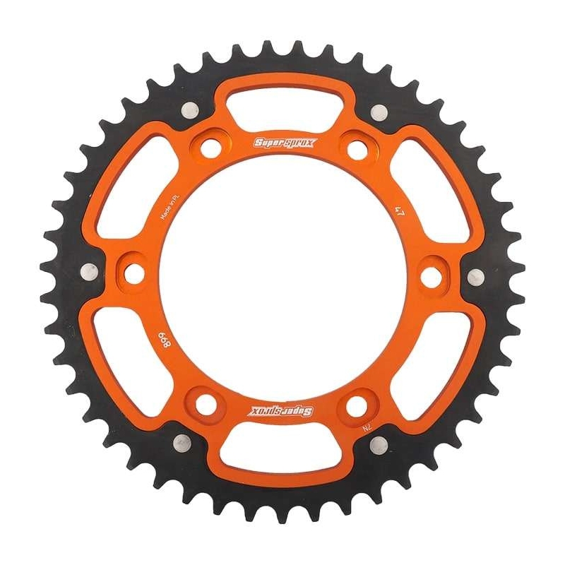 Řetězová rozeta SUPERSPROX STEALTH oranžová 47 zubů, 525
