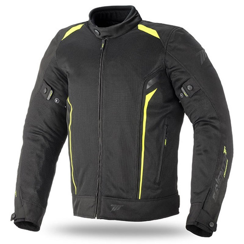 Bunda na motorku SEVENTY DEGREES SD-JT32 černo-fluo žlutá