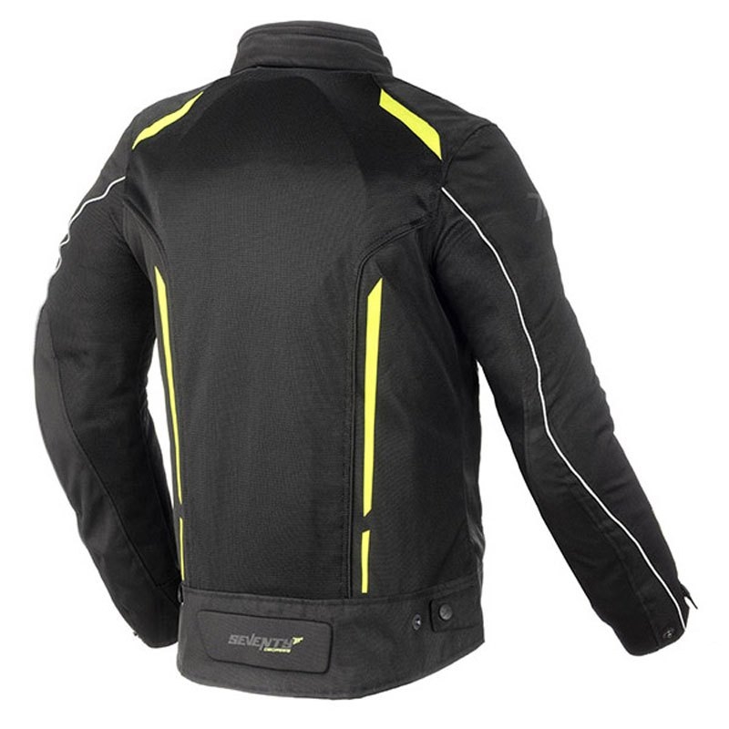 Bunda na motorku SEVENTY DEGREES SD-JT32 černo-fluo žlutá