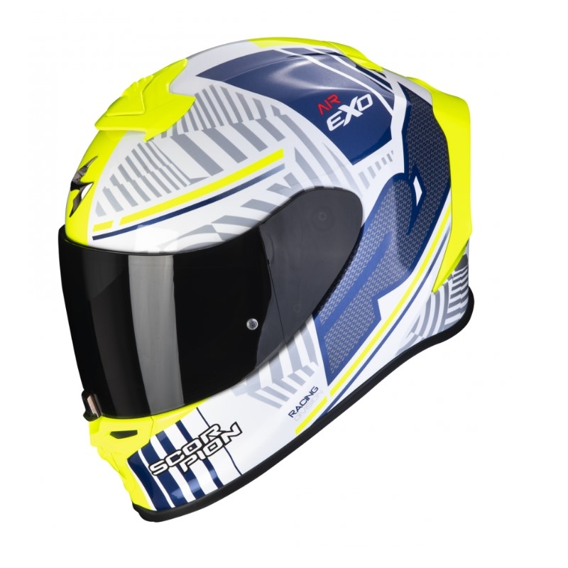 Integrální přilba Scorpion EXO-R1 EVO Air Victory bílo-modro-žlutá