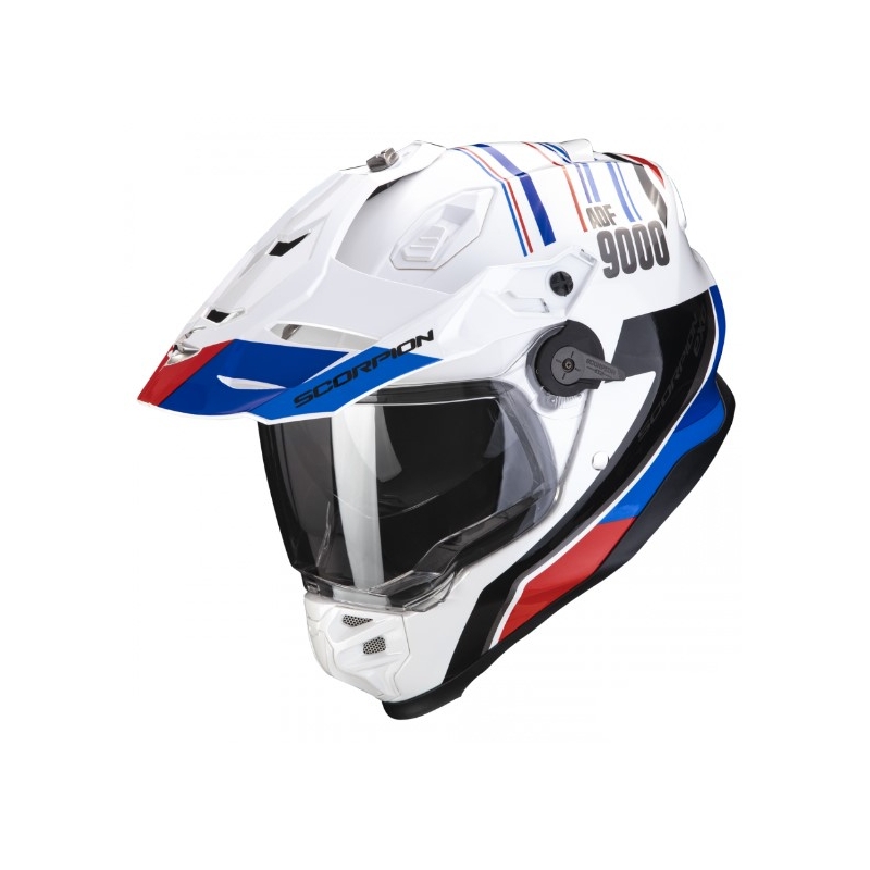 Enduro přilba na motorku SCORPION ADF-9000 AIR Desert bílo-modro-červená výprodej