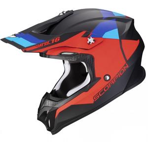 Motokrosová přilba Scorpion VX-16 EVO AIR SPECRUM černo-červeno-modrá