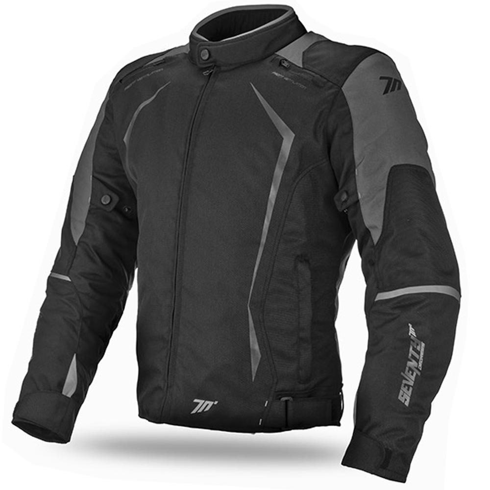 Bunda na motorku SEVENTY DEGREES SD-JR47 černo-šedá Velikost: S