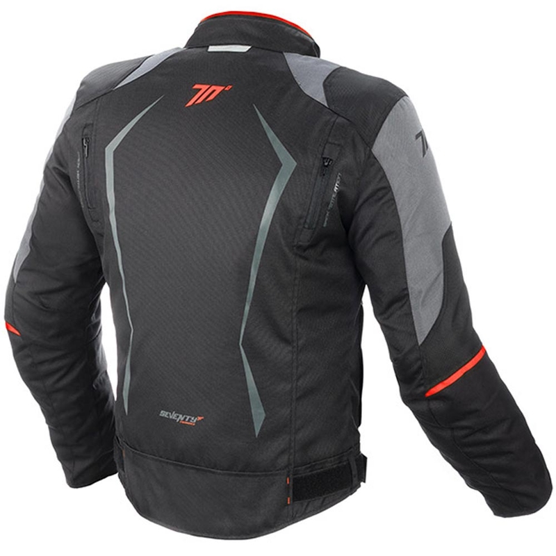 Bunda na motorku SEVENTY DEGREES SD-JR47 černo-šedo-červená