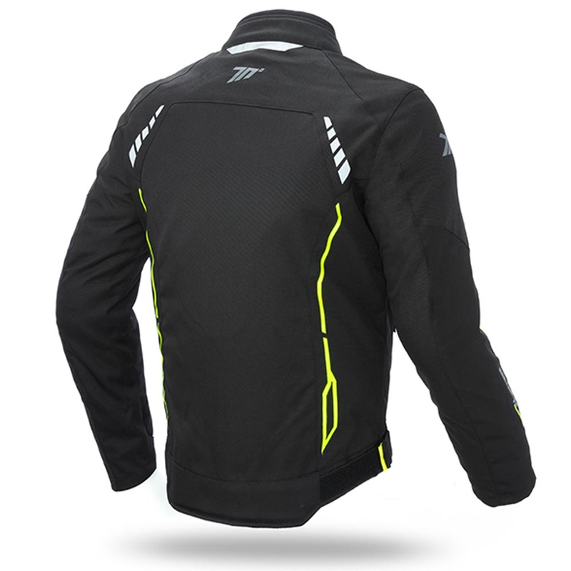 Bunda na motorku SEVENTY DEGREES SD-JR65 černo-fluo žlutá