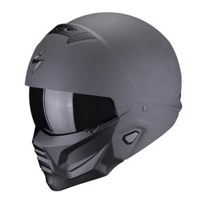Otevřená přilba s maskou Scorpion EXO-COMBAT II Solid graphite tmavě šedá