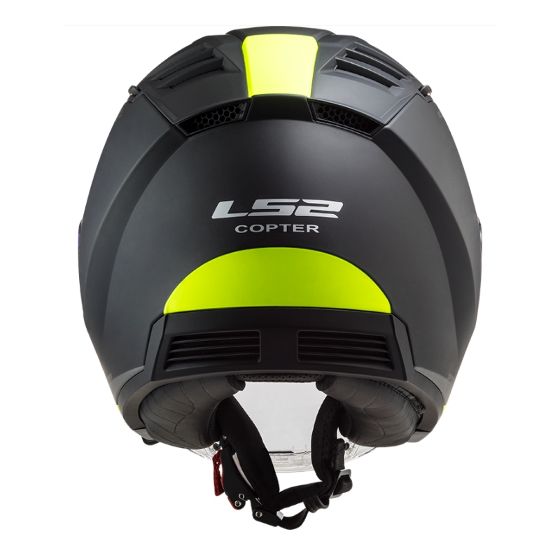 Otevřená přilba na motorku LS2 OF600 Copter II Urbane 06 černo-fluo žlutá