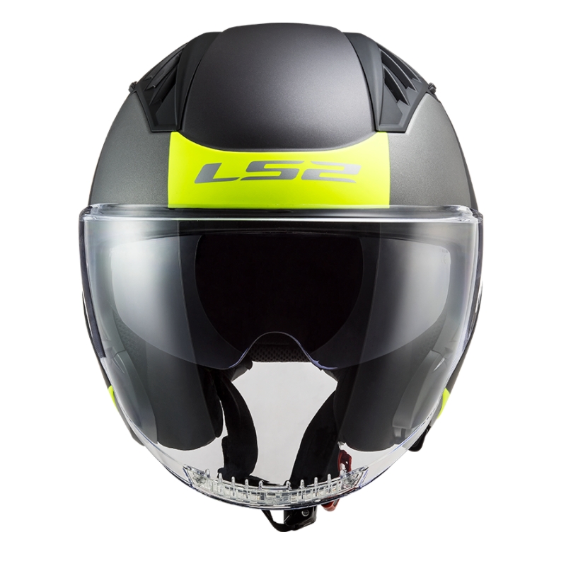 Otevřená přilba na motorku LS2 OF600 Copter II Urbane 06 černo-fluo žlutá