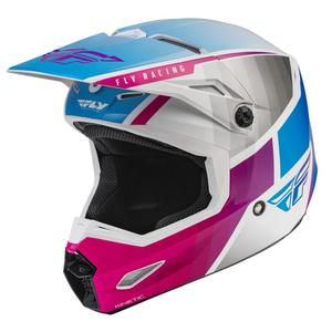 Motokrosová přilba FLY Racing Kinetic Drift růžovo-bílo-modrá