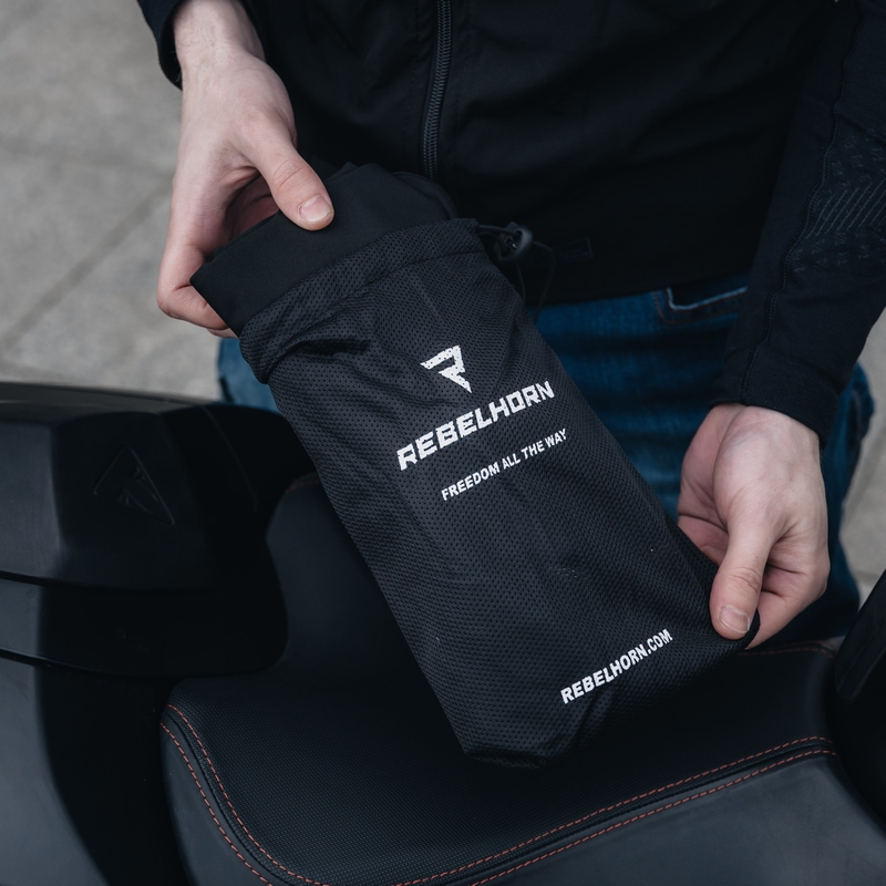 Kožená bunda na motorku Rebelhorn Vandal černo-fluo žlutá výprodej