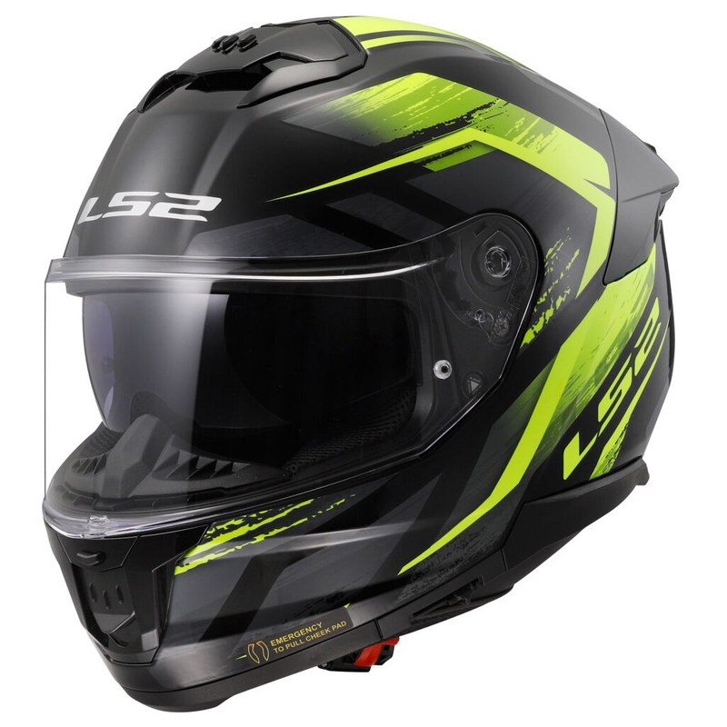 Integrální přilba na motorku LS2 FF808 Stream II Fury černo-fluo žlutá