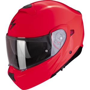 Výklopná přilba na motorku Scorpion EXO-930 EVO Solid fluo červená