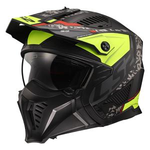 Trial helma na motorku LS2 OF606 Drifter Devor černo-fluo žlutá