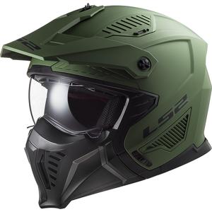 Trial helma na motorku LS2 OF606 Drifter Solid zelená matná