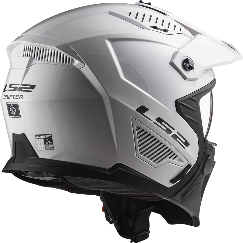 Trial helma na motorku LS2 OF606 Drifter Solid bílá