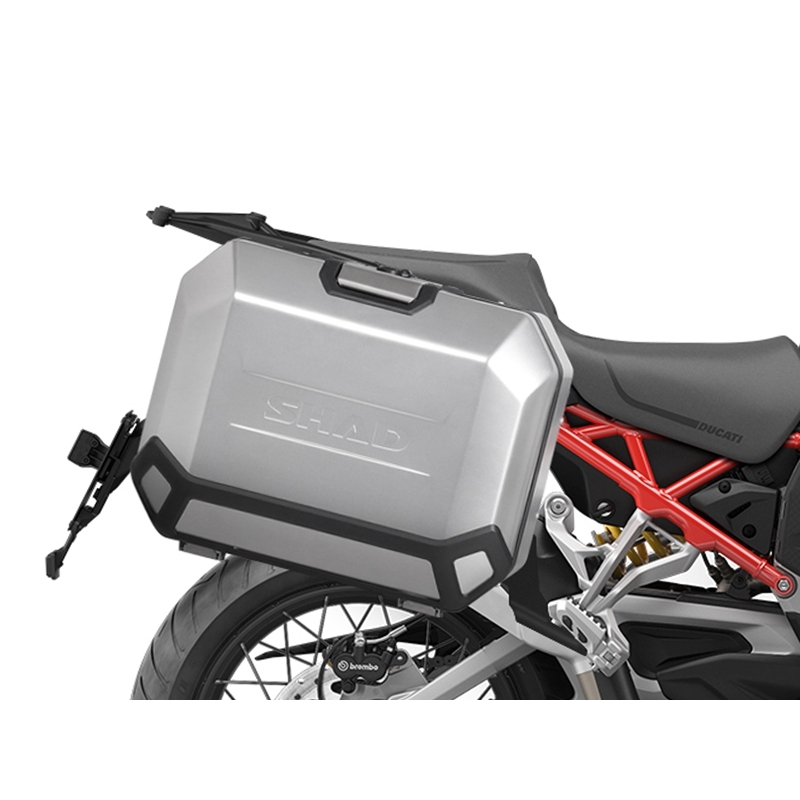 Kompletní sada bočních hliníkových kufrů SHAD TERRA 36L/47L, včetně montážní sady SHAD Ducati Multistrada 1200 V4