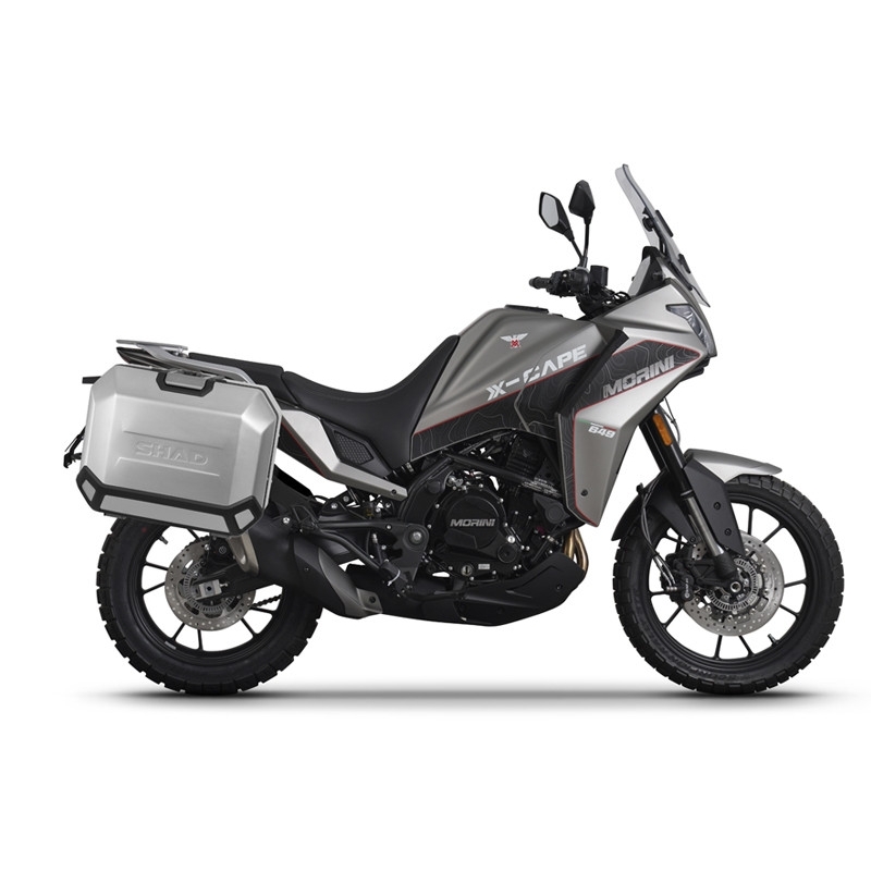 Kompletní sada bočních hliníkových kufrů SHAD TERRA 36L/36L, včetně montážní sady SHAD Moto Morini X-Cape 649