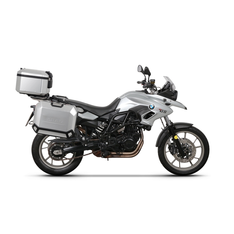 Kompletní sada hliníkových kufrů SHAD TERRA, 37L topcase   36L/47L boční kufry, včetně montážní sady a plotny SHAD BMW F 650 GS / F 700 GS/ F 800 GS (2008 - 2018)