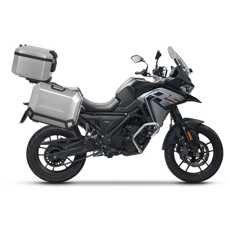 Kompletní sada hliníkových kufrů SHAD TERRA, 48L topcase   36L/47L boční kufry, včetně montážní sady a plotny SHAD Voge 650DS / 650DSX