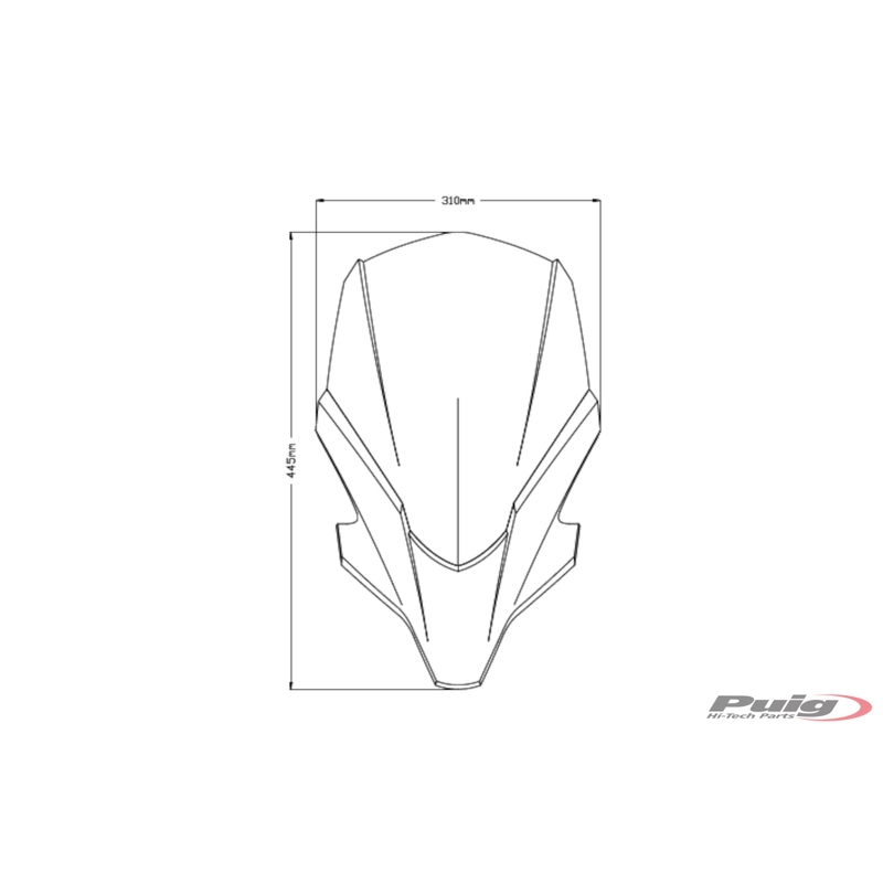 Plexi štít PUIG NEW. GEN TOURING kouřová