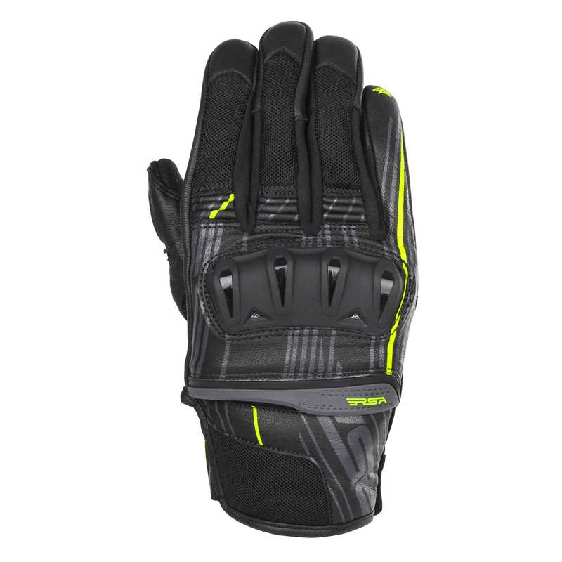 Rukavice na motorku RSA Sprint černo-fluo žluté