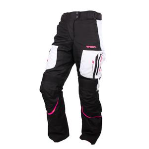 Dámské kalhoty na motorku RSA Wasp černo-růžovo-bílé