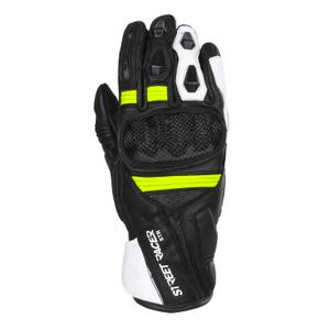Dámské rukavice na motorku Street Racer STR černo-fluo žluté