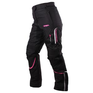 Dámské kalhoty na motorku RSA Wasp černo-bílo-růžové