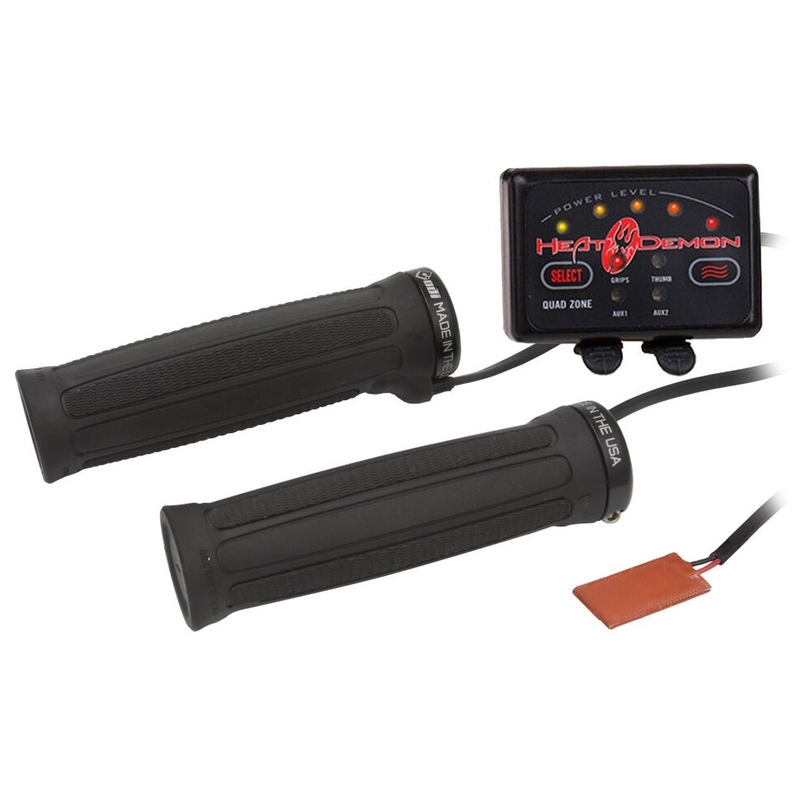 Vyhřívané gripy SYMTEC ATV Clamp On Quad Zone černé