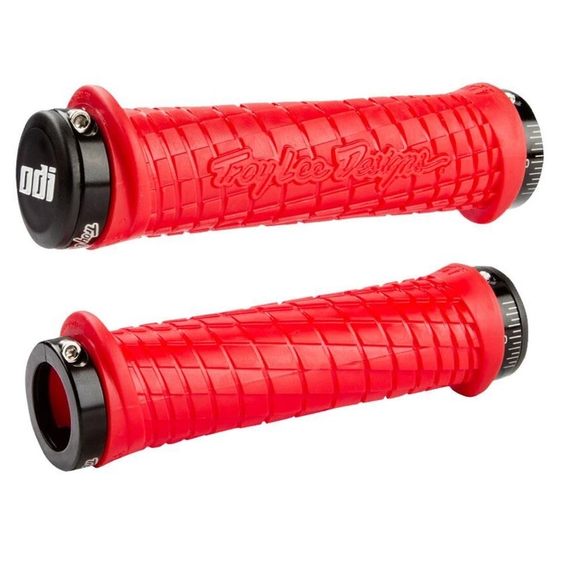 Gripy ODI TROY LEE DESIGNS SIGNATURE ATV LOCK-ON červeno-černé