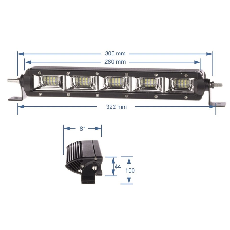 LED světelná rampa SHARK LED LIGHT BAR , ETI LED, 11",50W