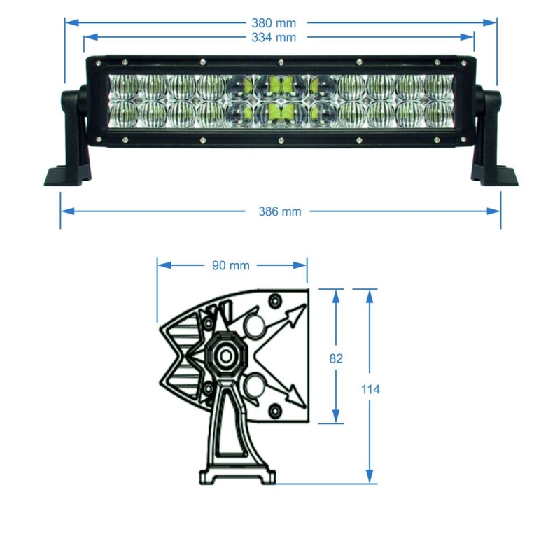 LED světelná rampa SHARK LED LIGHT BAR,5D,13.5",72W