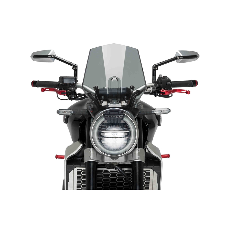 Plexi štít PUIG NEW GEN. SPORT kouřová pro HONDA CB 650 R 2019-2023, HONDA CB 1000 R Neo Sports Café 2018-2020
