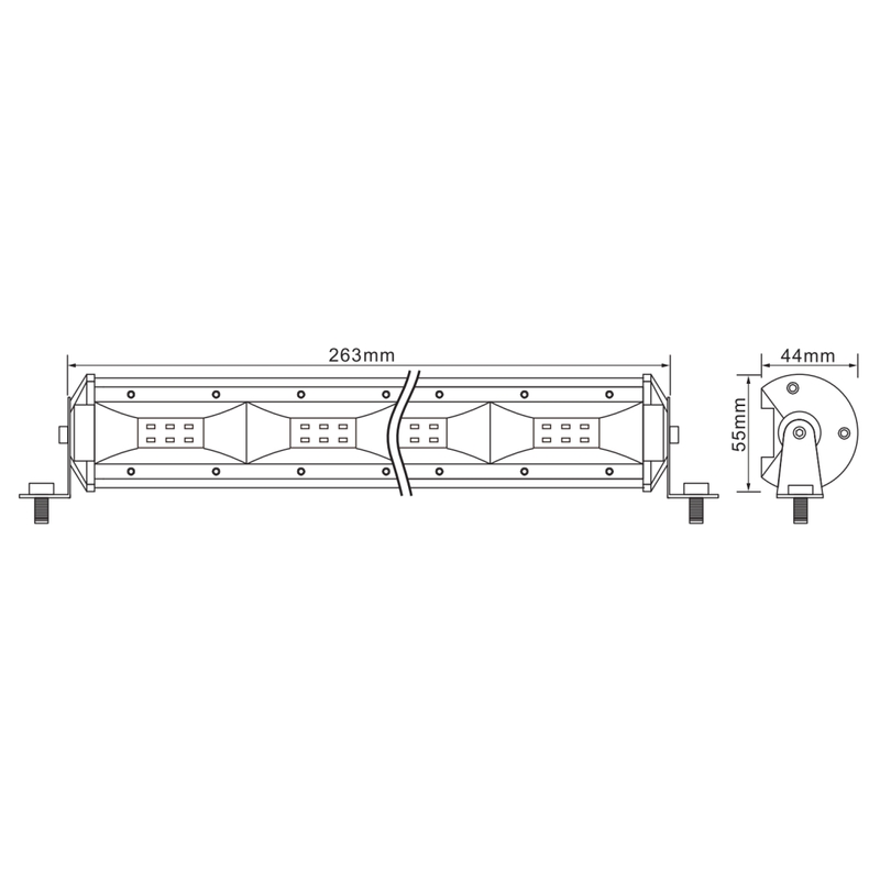 LED světelná rampa SHARK LED LIGHT BAR 10.5" 24W 2400LM