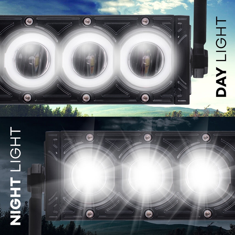 LED světelná rampa SHARK LED LIGHT BAR 17" WITH HALO RING, CREE LED, 80W