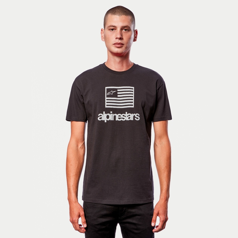 Triko Alpinestars Flag Tee černo-bílé