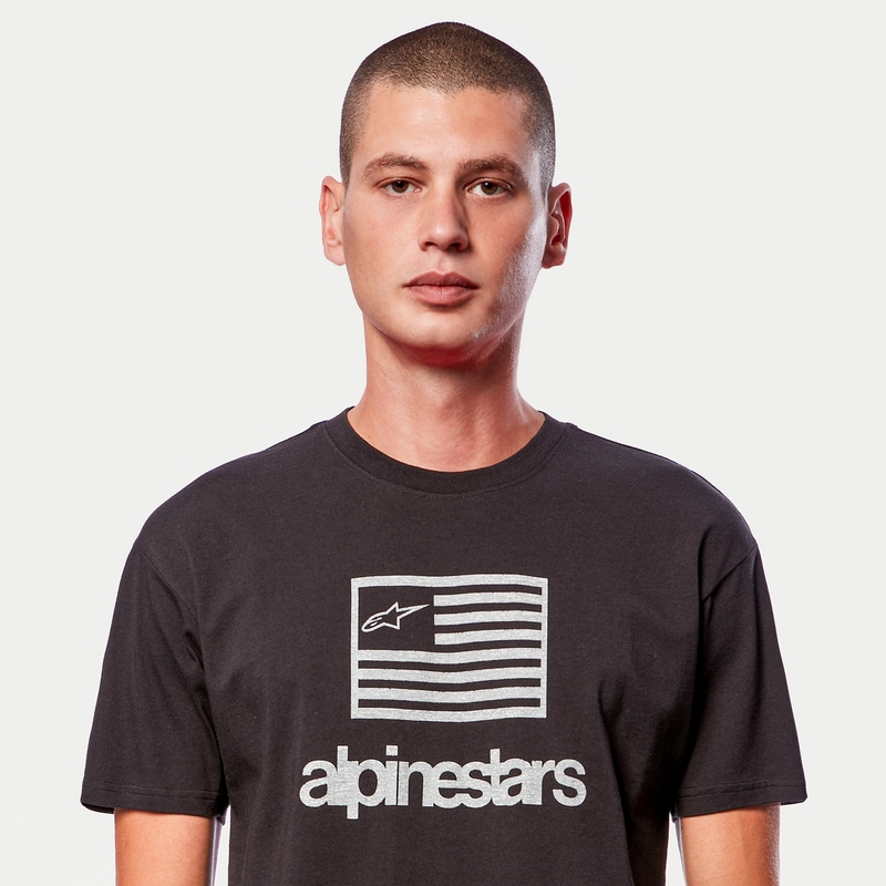 Triko Alpinestars Flag Tee černo-bílé