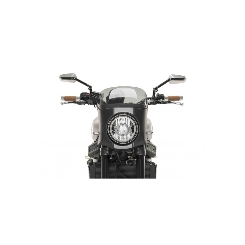 Plexi štít PUIG SEMI-FAIRING matná černá kouřová pro TRIUMPH Bonneville Speedmaster 1200 2018-2024