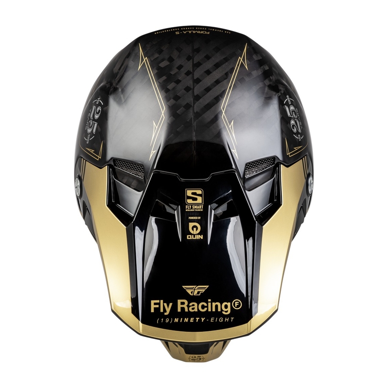 Motokrosová přilba FLY Racing Formula S Carbon černo-zlatá