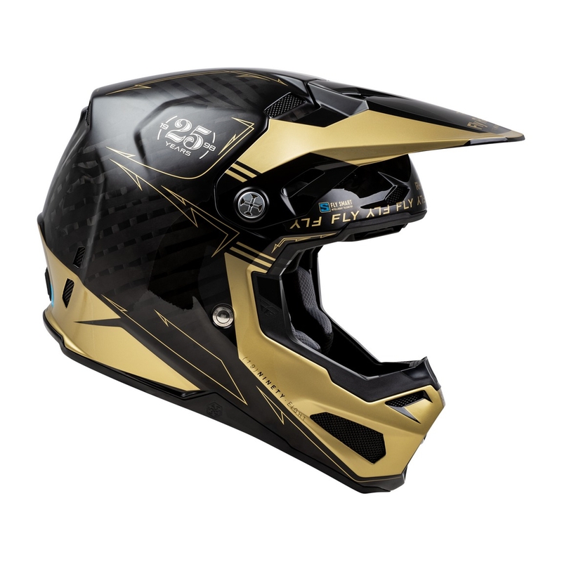Motokrosová přilba FLY Racing Formula S Carbon černo-zlatá