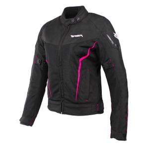 Dámská bunda na motorku RSA Bolt černo-bílo-růžová - II. jakost