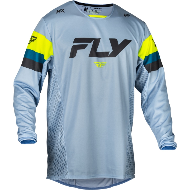 Motokrosový dres FLY Racing Kinetic Prix šedo-fluo žlutý